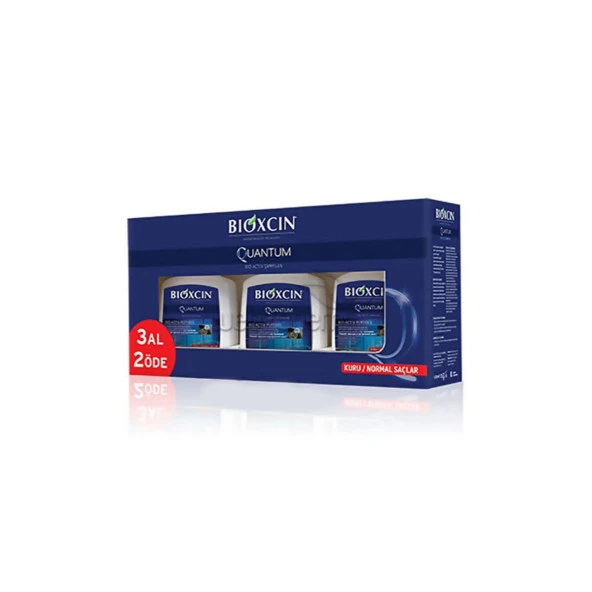 Bioxcin Quantum Şampuan 3al 2öde (Kuru-Normal Saçlar) ürün görseli 1