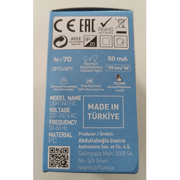 ACK 5W SIVA ALTI LED PANEL - Resim 6