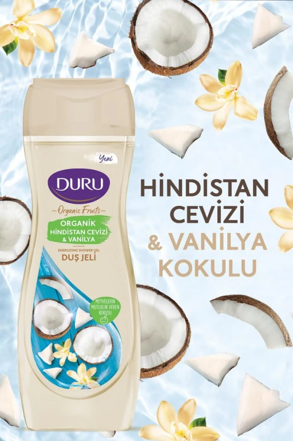 Duru Organik Fruits Hindistan Cevizi ve Vanilya Duş jeli 450 ML ürün görseli 1