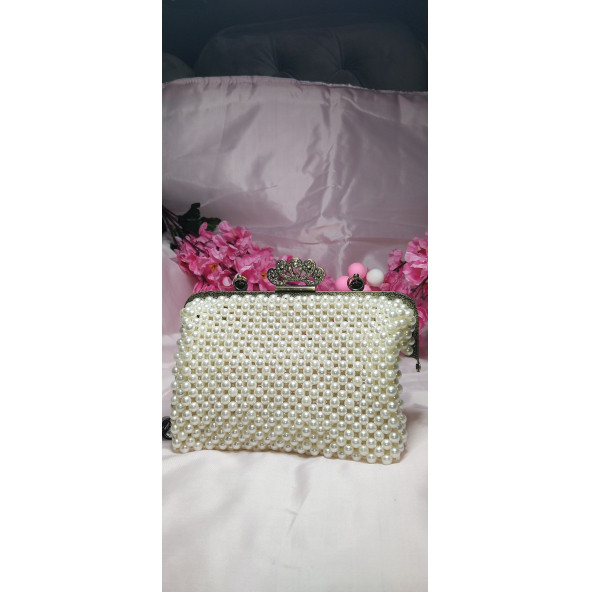 Güneş Bags Lüks İnci Boncuk Çanta ürün görseli 1