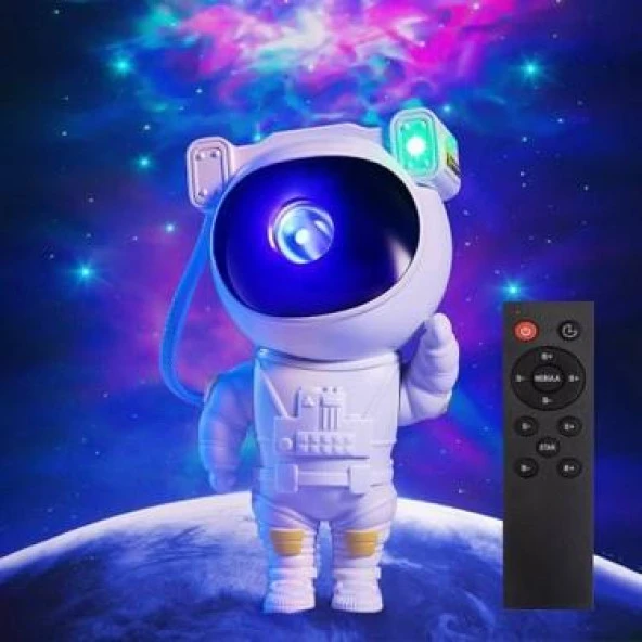 Astronot Projektör Gece Lambası - Resim 3