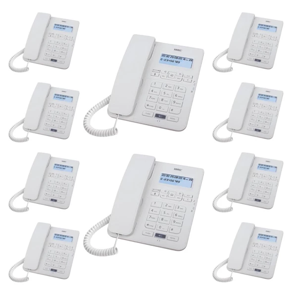 Karel TM145 Beyaz Ekranlı Masaüstü Kablolu Telefon 10’lu Fırsat Paketi – Ofis Tipi Analog Telefon Seti ürün görseli 1