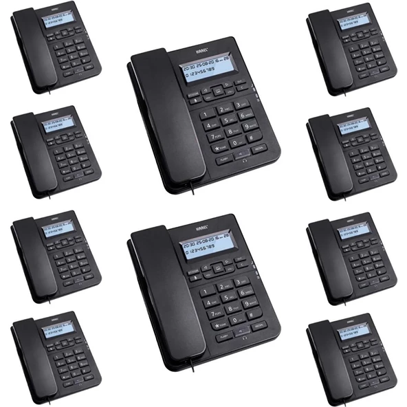 Karel TM145 Siyah Ekranlı Masaüstü Kablolu Telefon 10’lu Fırsat Paketi – Ofis Tipi Analog Telefon Seti ürün görseli 1