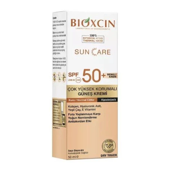 Bioxcin Sun Care Yüksek Korumalı Kuru/ Normal Ciltler için Renkli Güneş Kremi Spf 50+ 50ml ürün görseli 1
