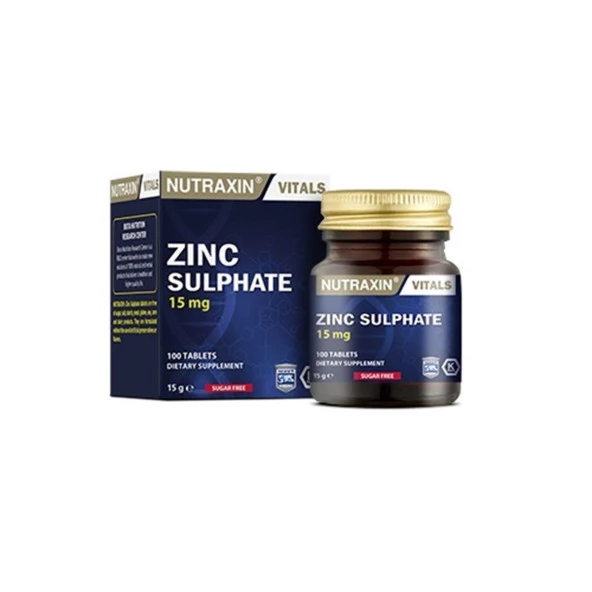 Nutraxin Zinc Sulphate 15 mg 100 Tablet ürün görseli 1