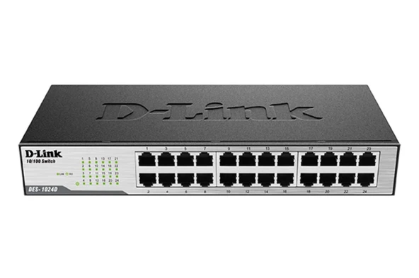 D-Link DES-1024D 24 Port 10/100 Metal Kasa Ethernet Switch ürün görseli 1
