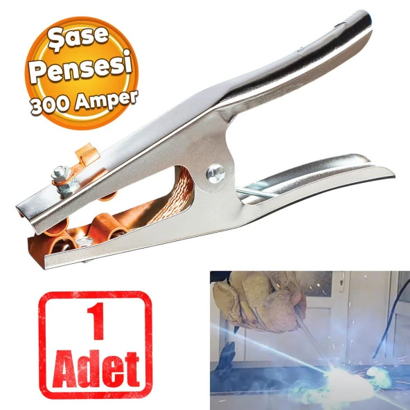 Kaynak Şase Pensesi 300 Amper Elektrod Kaynak  Bakır Telli Kaynakçı Pense 1 Adet Tek ürün görseli 1
