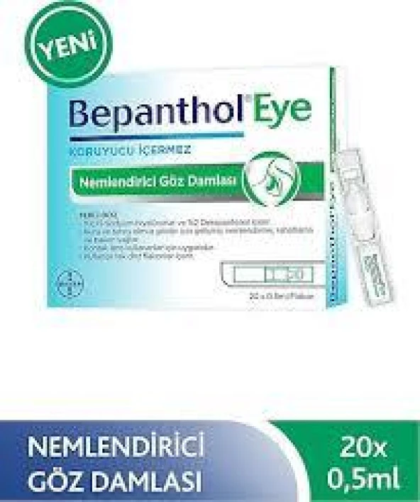 Bepanthol Eye Göz Damlası 0,5 ml 20 Flakon ürün görseli 1