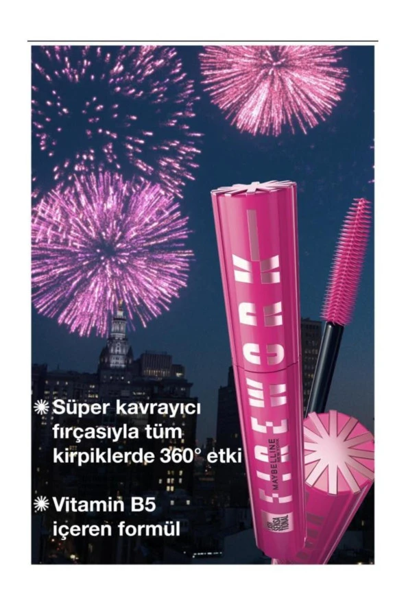 Maybelline Lash Sensational Firework Maskara Siyah - Resim 2