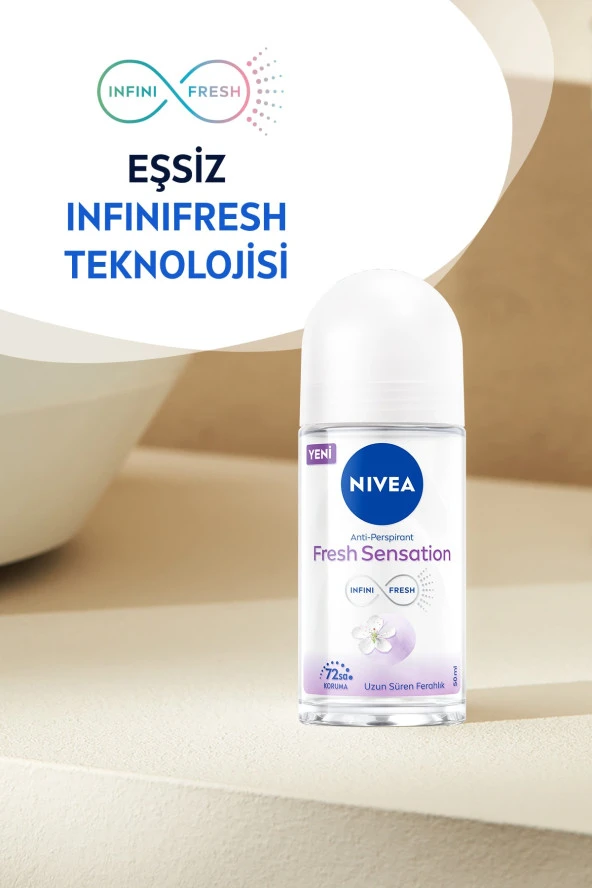 NIVEA ROLL ON BAYAN FRESH SENSATION 50 ML - Resim 2