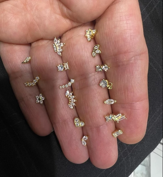925 Ayar Gümüş Tragus Piercing - Resim 4