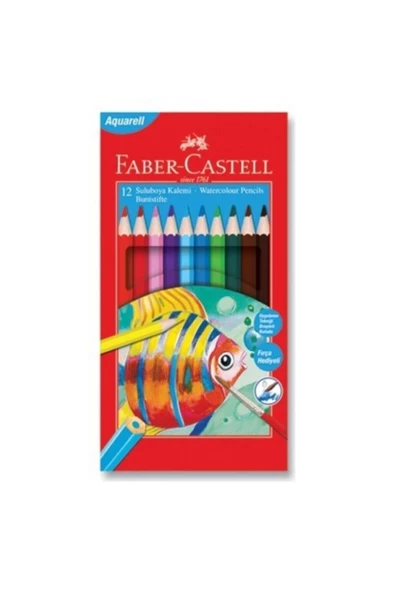 Aquarell 12'li Suluboya Kalemi Kuru Suluboya 12renk ürün görseli 1