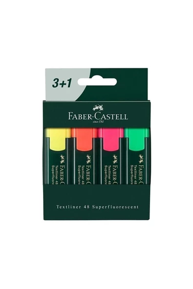 Faber-castell Textliner Fosforlu Kalem 3+1 ürün görseli 1
