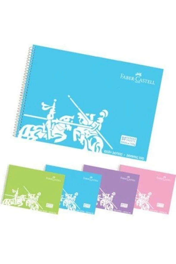 Faber-castell Resim Defteri Plastik Kapak 35x50 Cm 30 Yaprak (Asorti 1 Adet) 5075400136000 ürün görseli 1