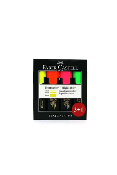 FABER-CASTELL TEXTLİNER 48 3+1 ürün görseli 1
