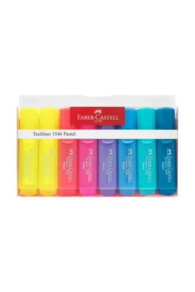 FABER ŞEFFAF GÖVDELİ PASTEL RENKLER 1546 8Lİ ürün görseli 1