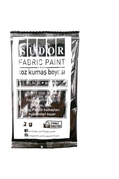SÜDOR TOZ KUMAŞ BOYASI KIRMIZI-SİYAH-KAHVE-MAVİ -KOYU MAVİ ürün görseli 1