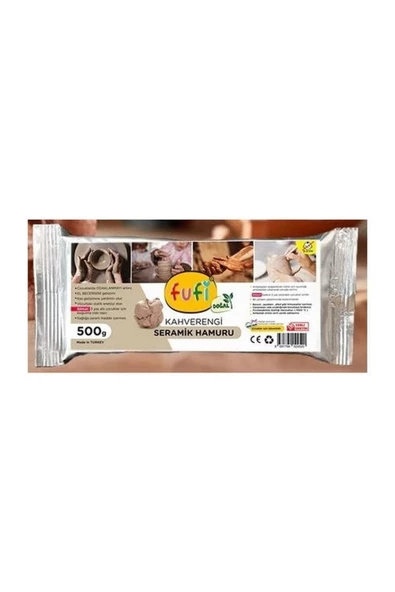 FUFİ SERAMİK HAMURU KİL 500 GR KAHVE ürün görseli 1