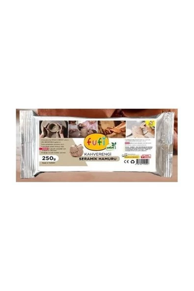 FUFİ SERAMİK HAMURU 250 GR KAHVE ürün görseli 1