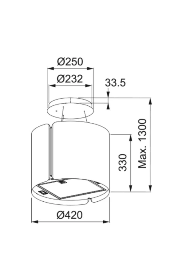 Davlumbaz Smart FSMS F42 Çelik Inox - Resim 2