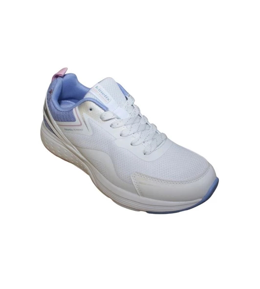 KİNETİX Kadın Beyaz Gri Runnıng Fileli Sneaker Spor Yürüyüş Ayakkabısı ürün görseli 1