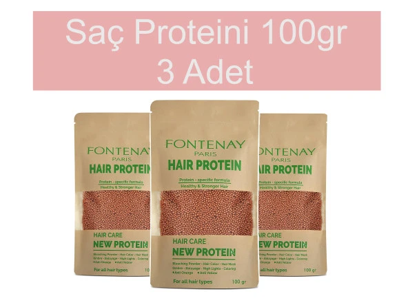 Fontenay Saç Bakım Proteini/Hair Protein Yıpranmaya Karşı Özel Ürün 100gr 3'lü Set ürün görseli 1