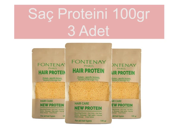 Fontenay Hair Protein / Saç Bakım Proteini Yıpranmaya Karşı Özel Ürün 100gr 3'lü Set ürün görseli 1