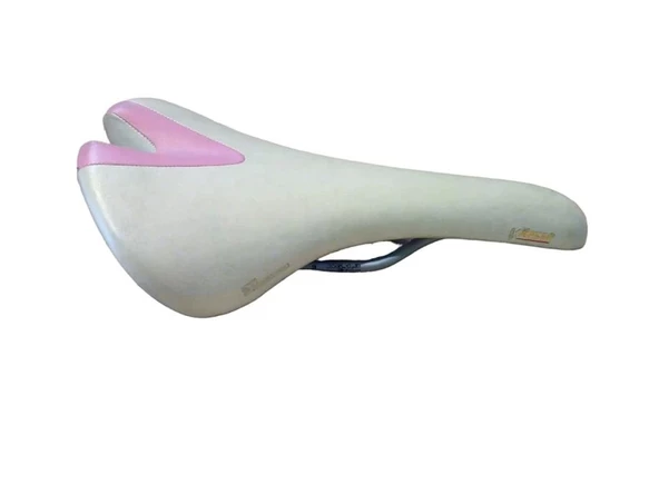 FİZİK SELE VİTESSE HIGHT PERFORMANCE KELEPÇESİZ 260MM 150MM BEYAZ PEMBE ürün görseli 1