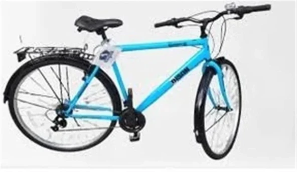 BİSAN HARDY ERKEK ŞEHİR BİSİKLETİ 56CM V 28 JANT 21 VİTES MAVİ SİYAH ürün görseli 1