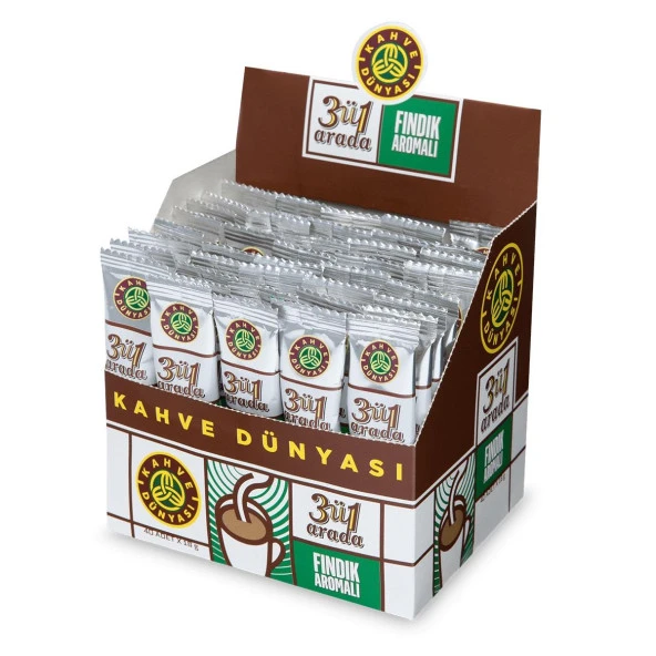 Kahve Dünyası 3ü1 Fındık Aromalı Kahve 40 x 18 gr ürün görseli 1