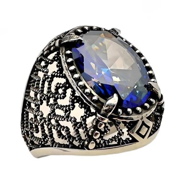 Mistik Topaz Taşlı Gümüş Yüzük 240053175G13Y ürün görseli 1