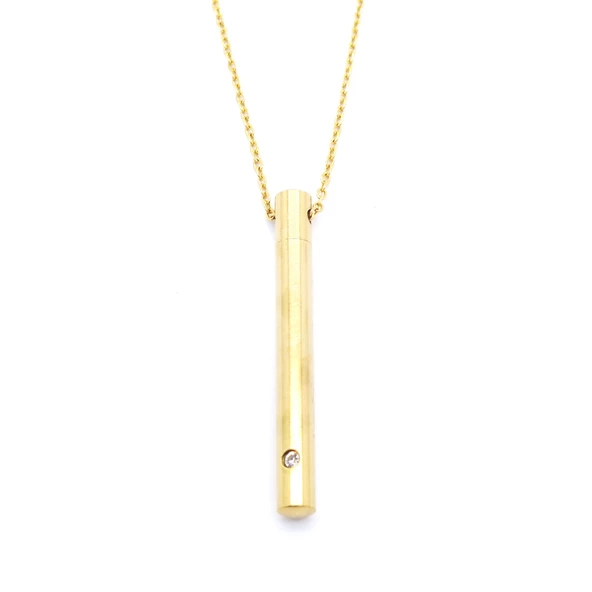 Altın Kaplama  Oval Uzun Erkek Kolye 60 cm  EKLY-108 ürün görseli 1
