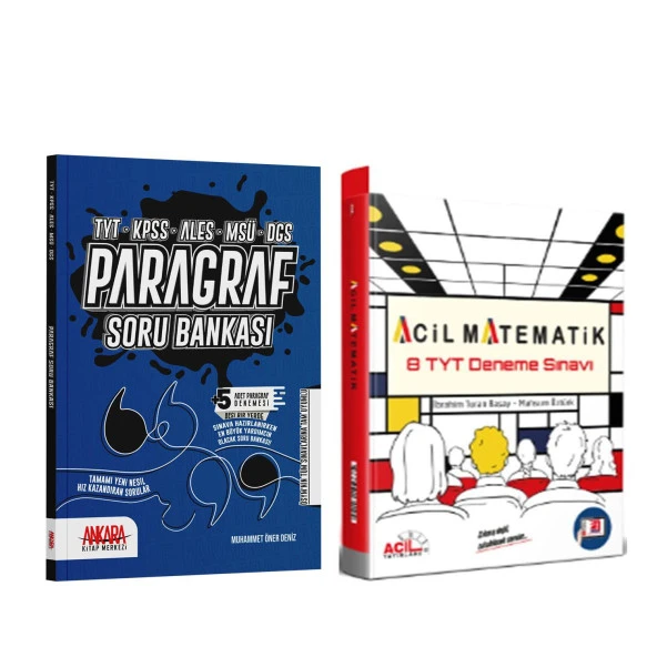 Acil Yaynları TYT 8 Son Seans Rejenerasyon Deneme ve AKM Paragraf Soru Bankası Seti 2 Kitap ürün görseli 1
