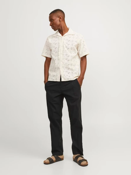 JACK JONES Erkek Rahat Kesim Keten Pantolon 12248606 ürün görseli 1