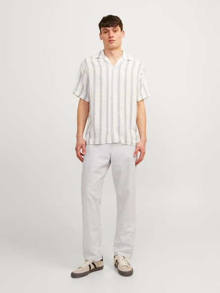 JACK JONES Erkek Rahat Kesim Keten Pantolon 12248606 ürün görseli 1