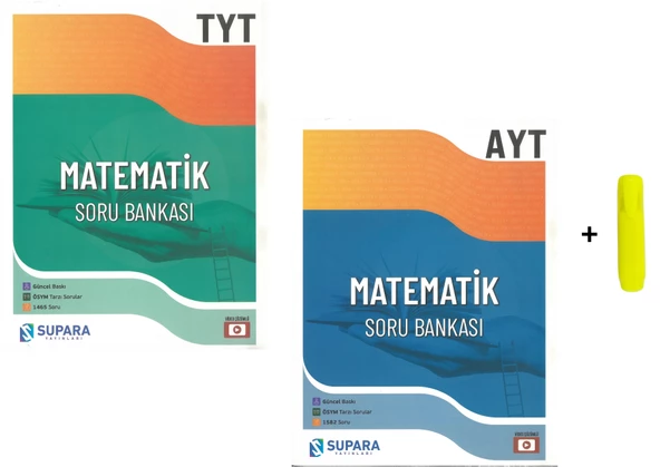 Supara Yayınları TYT AYT Matematik Soru Bankası Seti Yeni 2 Kitap ürün görseli 1