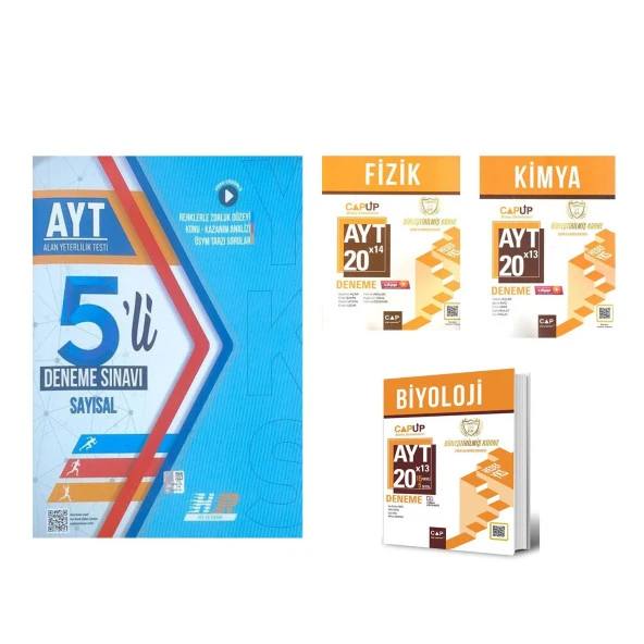 Hız ve Renk AYT Sayısal Deneme ve Çap AYT Fizik Kimya le Biyoloji Deneme Seti 4 Kitap ürün görseli 1
