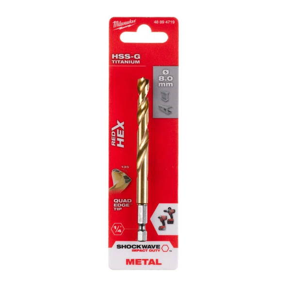 Milwaukee 8x 111 MM HSS-G Hex Girişli Metal Matkap Ucu 48894719 ürün görseli 1