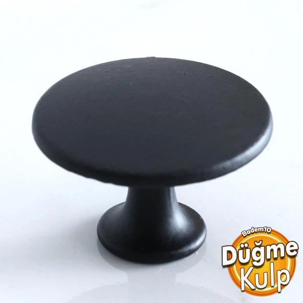 Daire Düz Kulp Düğme Mat Siyah Mobilya Mutfak Dolabı Çekmece Dolap Kulpları Kapak Kulpu Kulb Metal ürün görseli 1