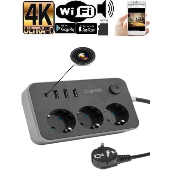 kamera online Usb Kablolu Wifi 4k Priz Gizli Video Kamera Canlı Izleme-kayıt ürün görseli 1