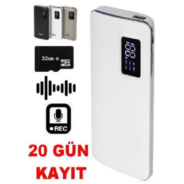 kamera online Powerbank Gizli Ses Kayıt Cihazı 20 Gün Kesintisiz Kayıt ürün görseli 1