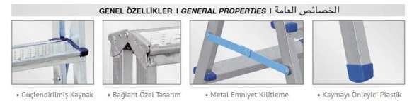 Profil Çift Çıkışlı 3 Basamaklı Merdiven (İ203) - Resim 2