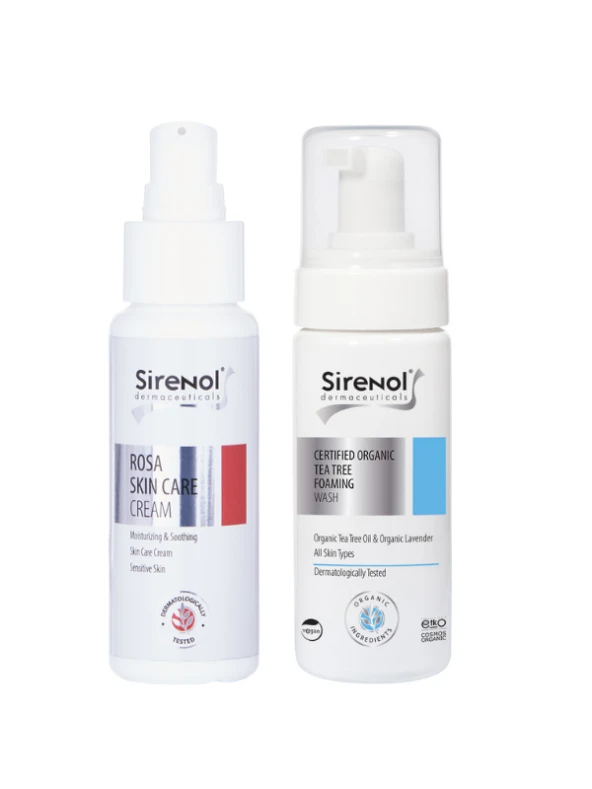 Sirenol Hassas Cilt Bakım Set Çay Ağacı Köpük Rosa Krem 60 mL / 150 mL ürün görseli 1