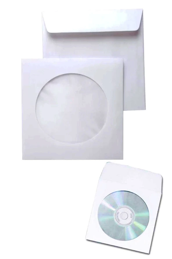 CD Zarfı Pencereli CD / DVD  Zarf Beyaz Zarf - 50 Adet ürün görseli 1