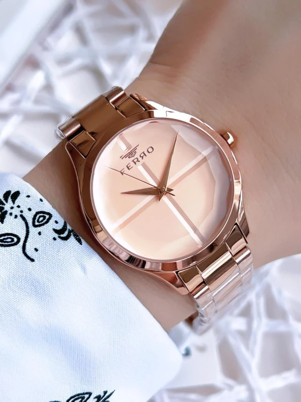 Ferro Rose Gold Renk 3 Atm Suya Dayanıklı Çelik Kordon Özel Tasarım Kadın Kol Saati BFL21250AWT-C4 ürün görseli 1