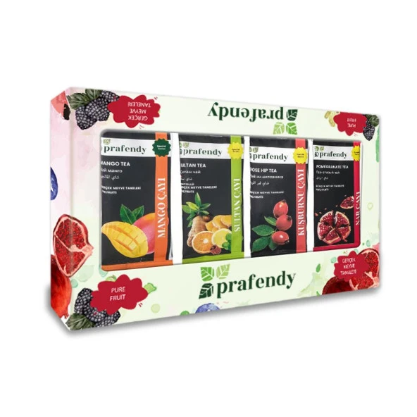 PRAFENDY HEDİYELİK TEK İÇİMLİK 8 Lİ ÇAY KAMPANYA KUTU 8 x 15 gr ürün görseli 1
