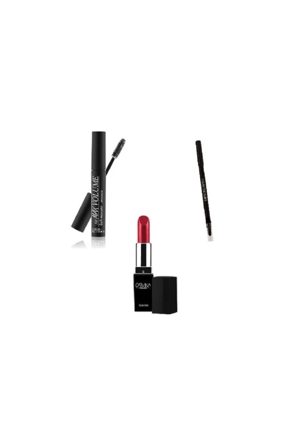 Makyaj Seti Maskara - Eyeliner - Ruj ürün görseli 1