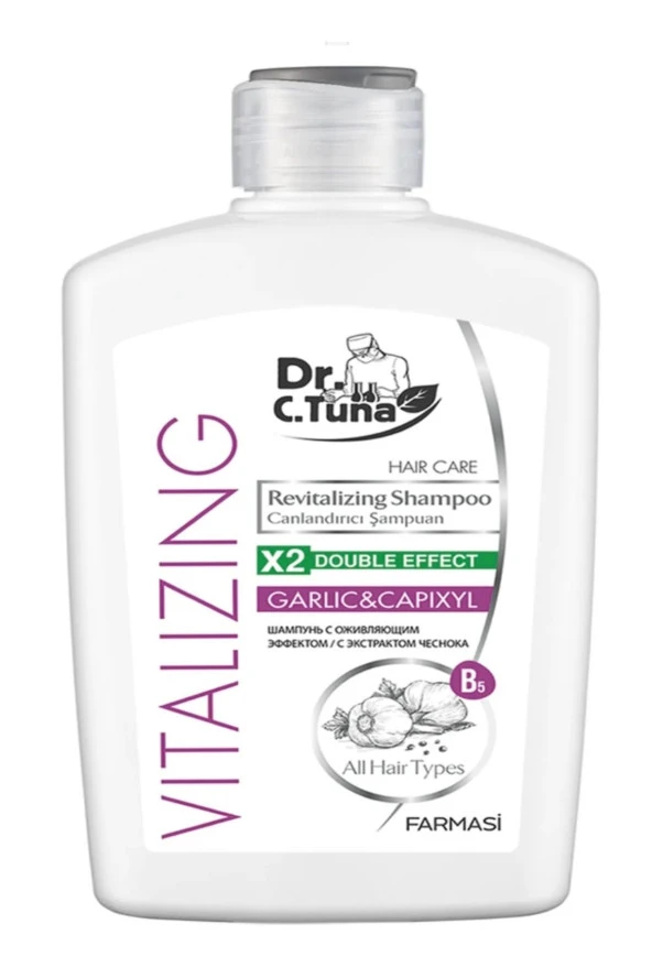 Dr. C. Tuna Vitalizing Tüm Saçlar Için Canlandırıcı Sarımsaklı Şampuan-500 ml ürün görseli 1