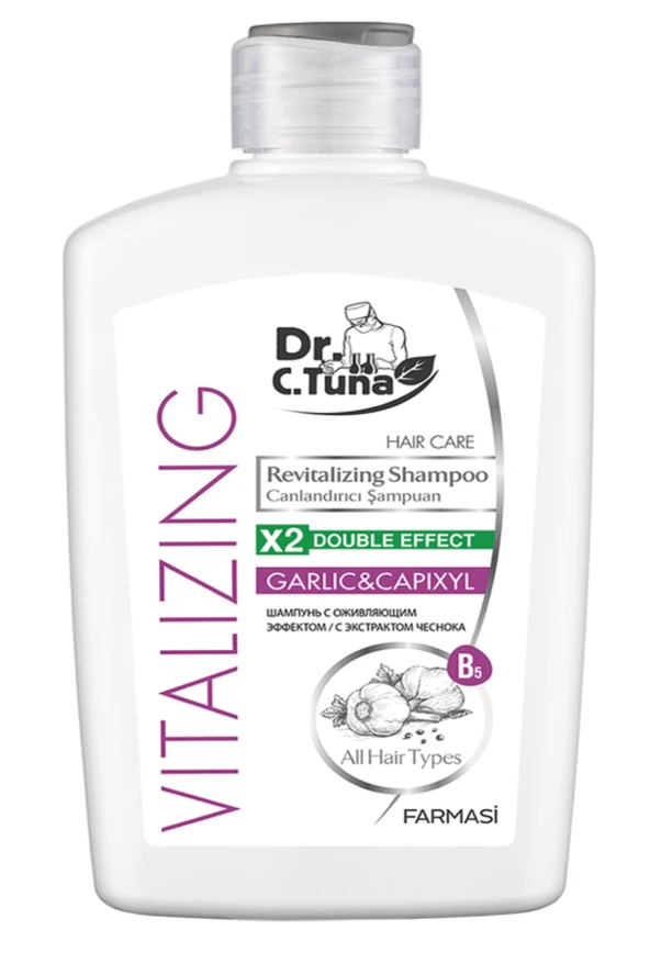 DR. C. TUNA Vitalizing Tüm Saçlar için Canlandırıcı Sarımsaklı Şampuan-500 ml ürün görseli 1