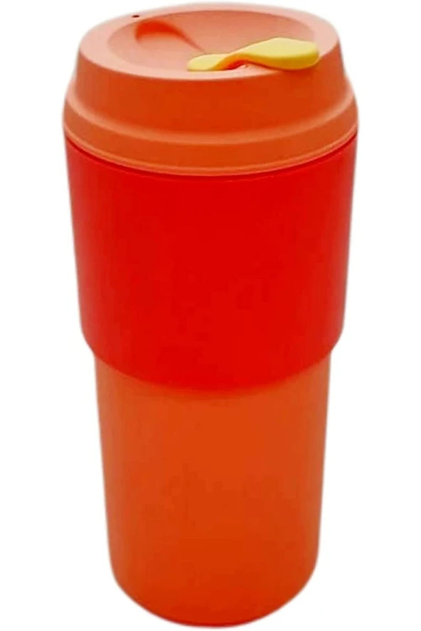 Tupperware to Go Kupa 490 ml Turuncu Kırmızı Termos Kupa Kahve Kupası ürün görseli 1